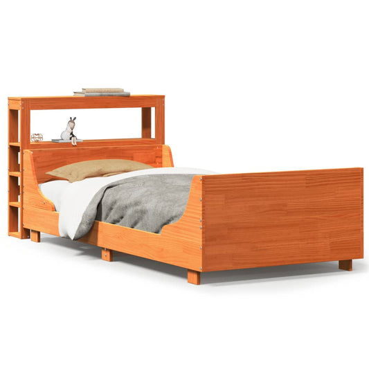 Bed Frame without Mattress Wax Brown 75x190 cm Small Single Solid Wood Pine Bed Frame without Mattress Wax Brown 75x190 cm Small Single Solid Wood Pine