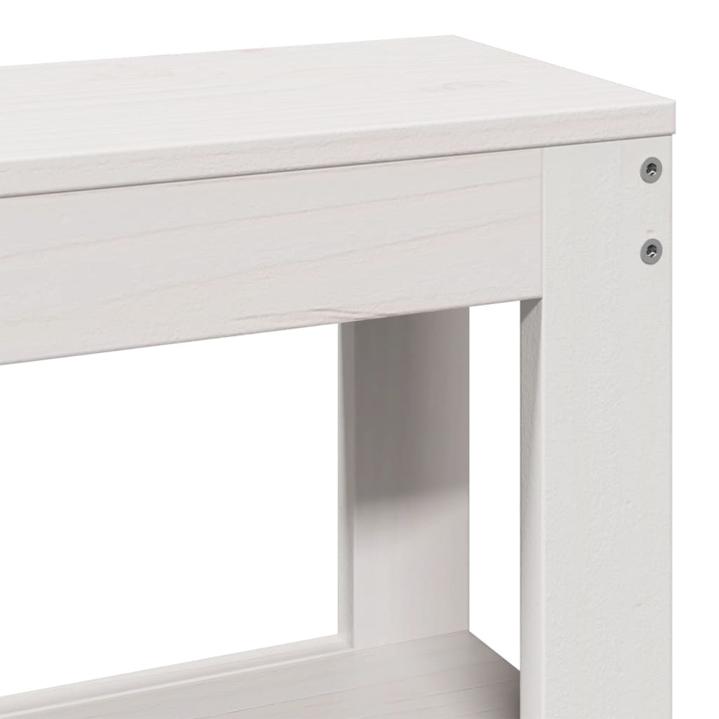 Bed Frame without Mattress White 180x200 cm Solid Wood Pine