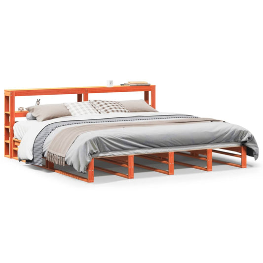 Bed Frame without Mattress Wax Brown 180x200 cm Super King Solid Wood Pine Bed Frame without Mattress Wax Brown 180x200 cm Super King Solid Wood Pine