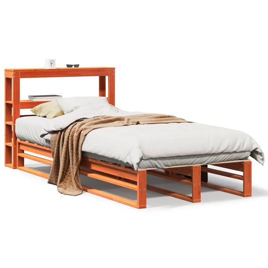 Bed Frame without Mattress Wax Brown 75x190 cm Small Single Solid Wood Pine Bed Frame without Mattress Wax Brown 75x190 cm Small Single Solid Wood Pine