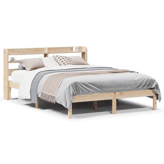 Bed Frame without Mattress 135x190 cm Double Solid Wood Pine Bed Frame without Mattress 135x190 cm Double Solid Wood Pine