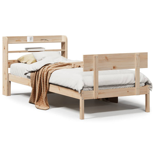 Bed Frame without Mattress 90x200 cm Solid Wood Pine Bed Frame without Mattress 90x200 cm Solid Wood Pine