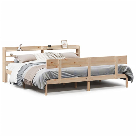 Bed Frame without Mattress 200x200 cm Solid Wood Pine Bed Frame without Mattress 200x200 cm Solid Wood Pine