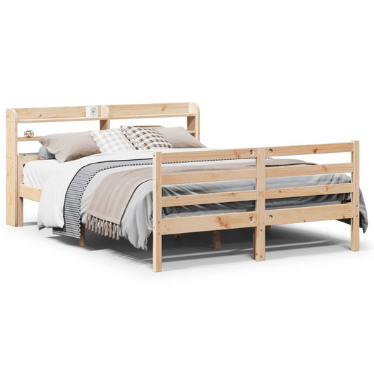 Bed Frame with Headboard without Mattress 150x200 cm King Size Bed Frame with Headboard without Mattress 150x200 cm King Size