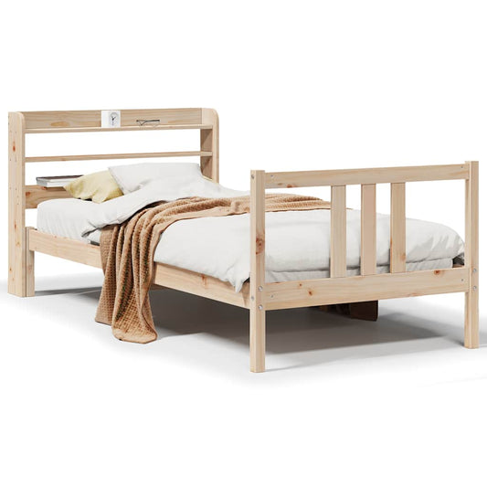 Bed Frame with Headboard without Mattress 75x190 cm Small Single Bed Frame with Headboard without Mattress 75x190 cm Small Single