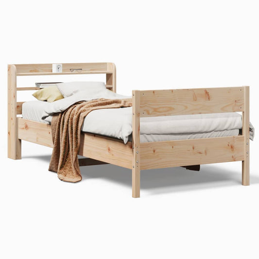 Bed Frame without Mattress 75x190 cm Small Single Solid Wood Pine Bed Frame without Mattress 75x190 cm Small Single Solid Wood Pine
