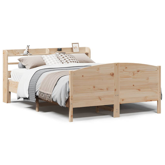 Bed Frame without Mattress 135x190 cm Double Solid Wood Pine Bed Frame without Mattress 135x190 cm Double Solid Wood Pine