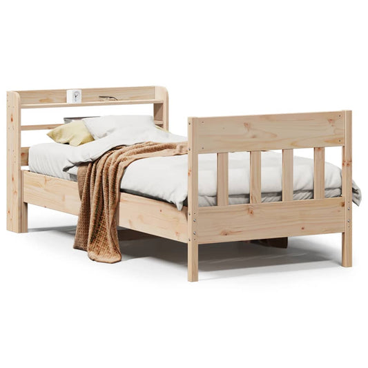 Bed Frame without Mattress 75x190 cm Small Single Solid Wood Pine Bed Frame without Mattress 75x190 cm Small Single Solid Wood Pine