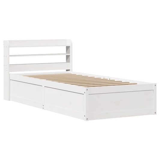 Bed Frame with Headboard White 90x200 cm Solid Wood Pine Bed Frame with Headboard White 90x200 cm Solid Wood Pine