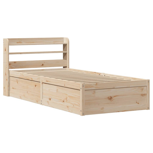 Bed Frame with Headboard 90x190 cm Single Solid Wood Pine Bed Frame with Headboard 90x190 cm Single Solid Wood Pine