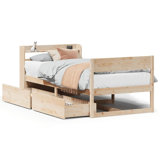 Bed Frame without Mattress 90x200 cm Solid Wood Pine Bed Frame without Mattress 90x200 cm Solid Wood Pine