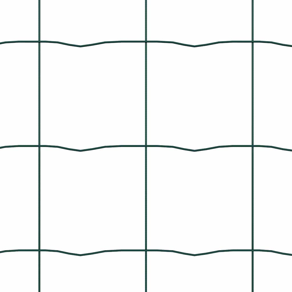 Euro Fence with Concrete Base 10 x 0.8 m PVC-Coated Steel Green