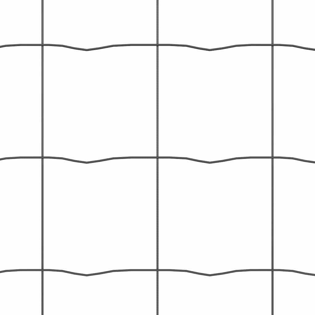 Euro Fence with Concrete Base 10 x 1.2 m PVC-Coated Steel Grey