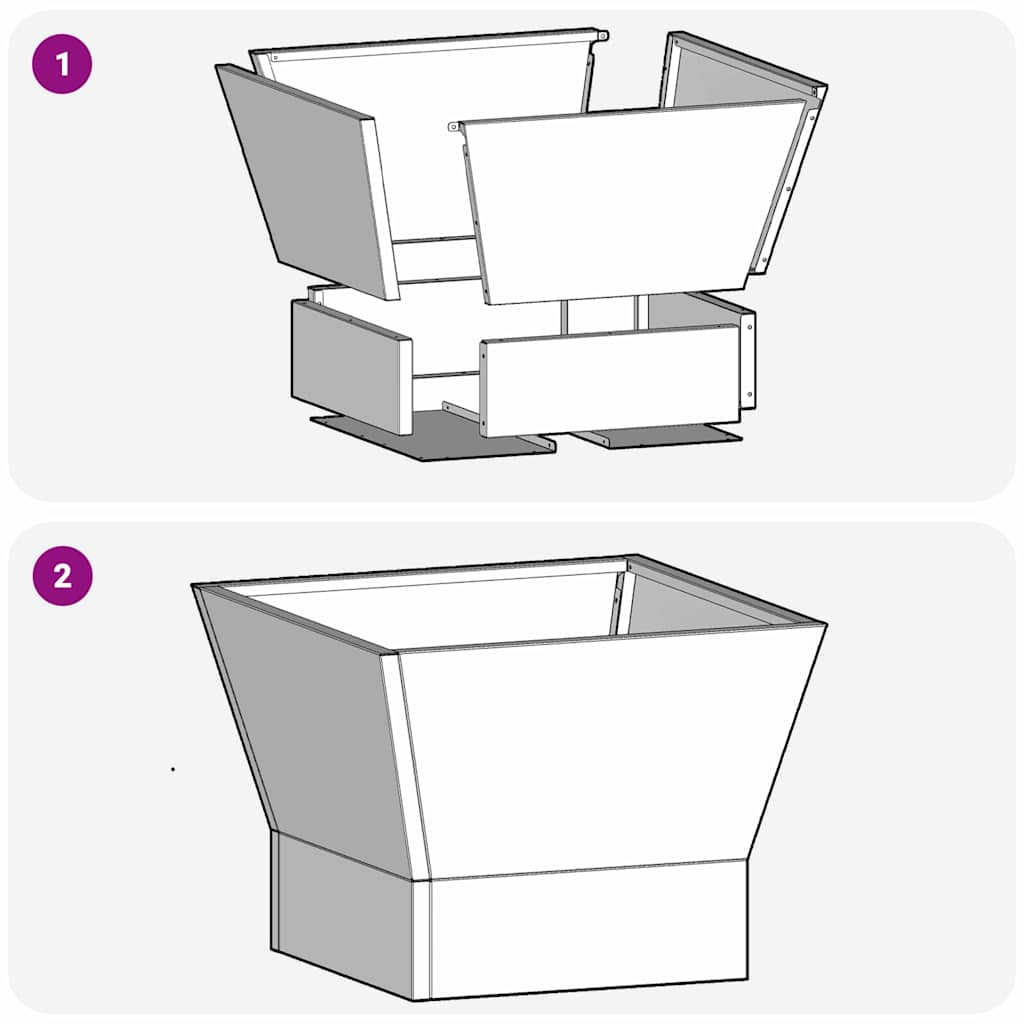 Fire Pit Brown 40 x 40 x 35 cm Steel