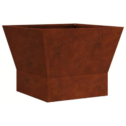 Fire Pit Brown 40 x 40 x 35 cm Weathering Steel Fire Pit Brown 40 x 40 x 35 cm Weathering Steel