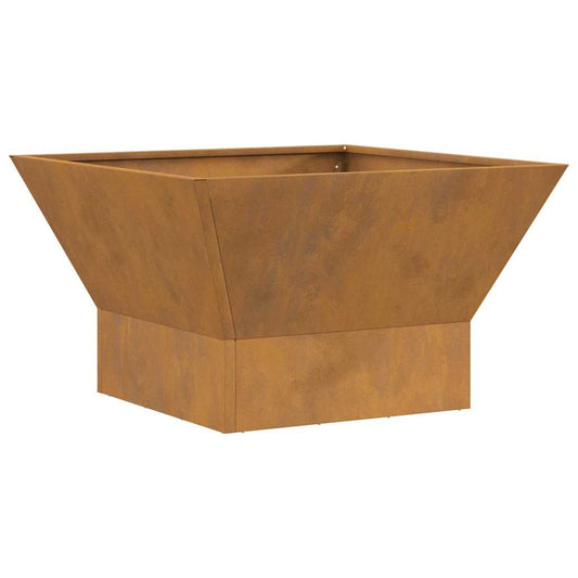 Fire Pit Brown 60 x 60 x 35 cm Steel Fire Pit Brown 60 x 60 x 35 cm Steel