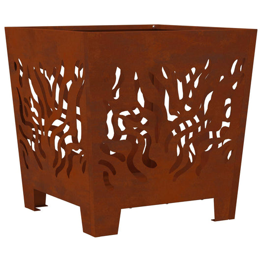Fire Pit Brown 40 x 40 x 40 cm Weathering steel Fire Pit Brown 40 x 40 x 40 cm Weathering steel