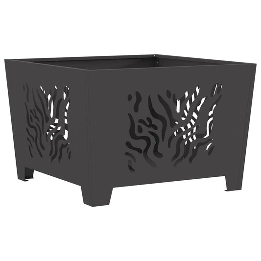 Fire Pit Black 60 x 60 x 40 cm Steel Fire Pit Black 60 x 60 x 40 cm Steel