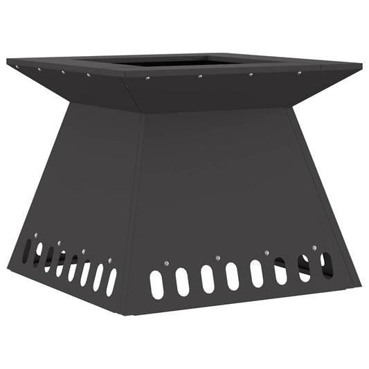 Fire Bowl Black 48 x 48 x 40 cm Weathering Steel Fire Bowl Black 48 x 48 x 40 cm Weathering Steel