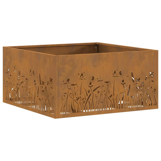 Fire Pit Brown 60 x 60 x 30 cm Steel Fire Pit Brown 60 x 60 x 30 cm Steel