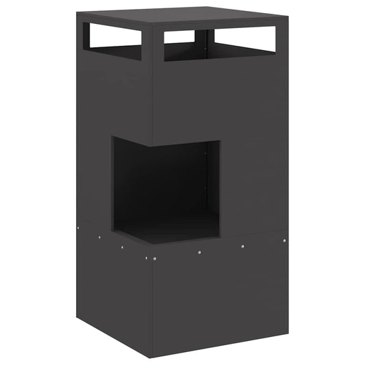 Fire Pit Black 50 x 50 x 100 cm Steel Fire Pit Black 50 x 50 x 100 cm Steel