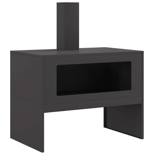 Fire Pit Black 80 x 50 x 96 cm Cold-rolled Steel Fire Pit Black 80 x 50 x 96 cm Cold-rolled Steel