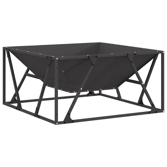 Fire Pit Black 80 x 80 x 40 cm Steel Fire Pit Black 80 x 80 x 40 cm Steel