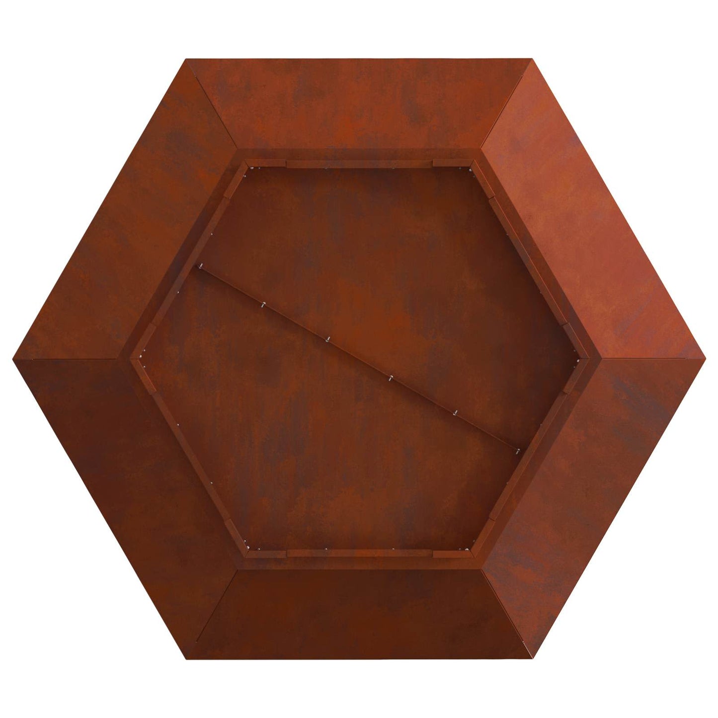 Fire Pit Brown 100 x 100 x 28 cm Weathering Steel