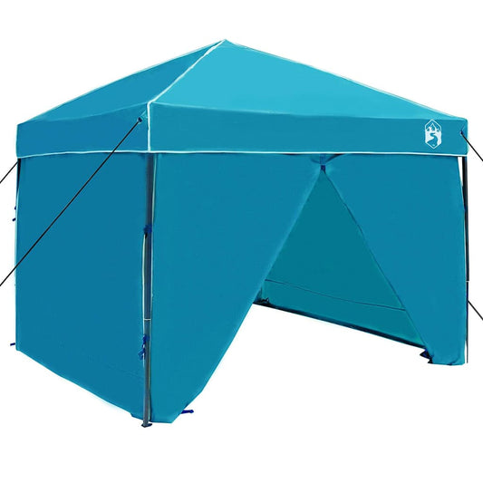 Canopy Tent 243 x 243 x 251 cm Blue Fabric Canopy Tent 243 x 243 x 251 cm Blue Fabric