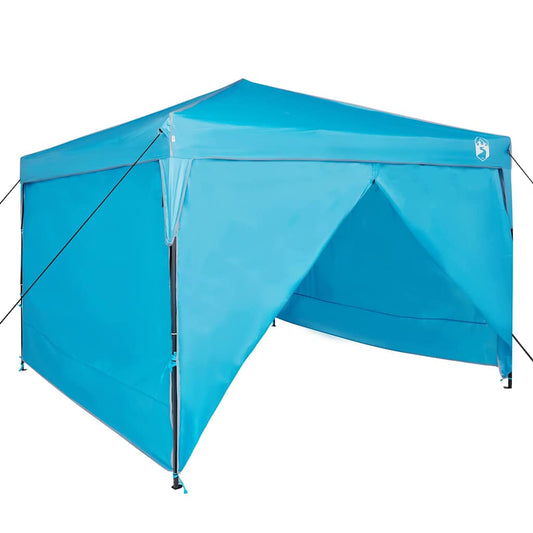 Canopy Tent 290 x 290 x 251 cm Blue Fabric Canopy Tent 290 x 290 x 251 cm Blue Fabric