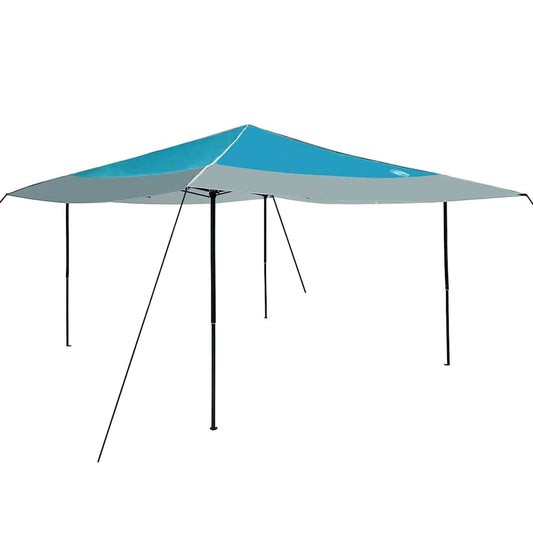 Canopy Tent 395 x 395 x 251 cm Blue Fabric Canopy Tent 395 x 395 x 251 cm Blue Fabric
