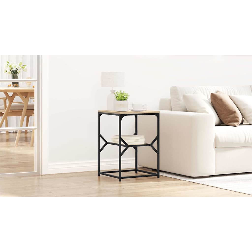 Side Table Sonoma Oak 41 x 40 x 60 cm Engineered Wood and Steel