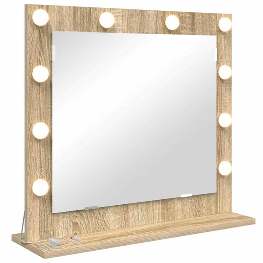 Vanity Mirror Rectangular Sonoma Oak 60 x 55 x 18 cm Vanity Mirror Rectangular Sonoma Oak 60 x 55 x 18 cm