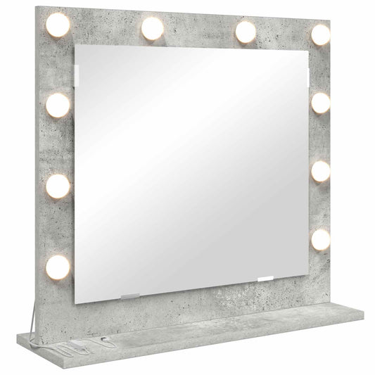 Vanity Mirror Rectangular Concrete Grey 60 x 55 x 18 cm Vanity Mirror Rectangular Concrete Grey 60 x 55 x 18 cm