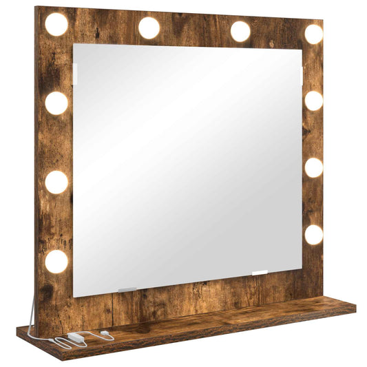 Vanity Mirror Rectangular Smoked Oak 60 x 55 x 18 cm Vanity Mirror Rectangular Smoked Oak 60 x 55 x 18 cm