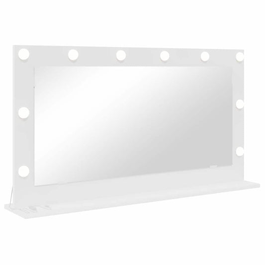 Vanity Mirror White 100 x 55 x 18 cm Glass and Engineered wood Vanity Mirror White 100 x 55 x 18 cm Glass and Engineered wood