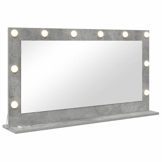 Vanity Mirror Rectangular Concrete Grey 100 x 55 x 18 cm Vanity Mirror Rectangular Concrete Grey 100 x 55 x 18 cm