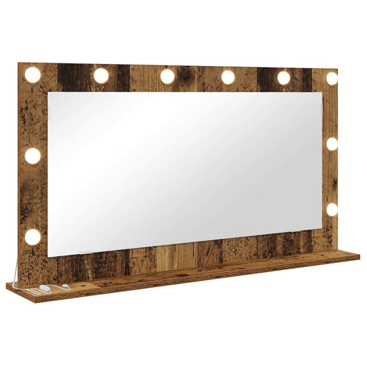 Vanity Mirror Rectangular with Mirror Old Wood 100 x 55 x 18 cm Vanity Mirror Rectangular with Mirror Old Wood 100 x 55 x 18 cm