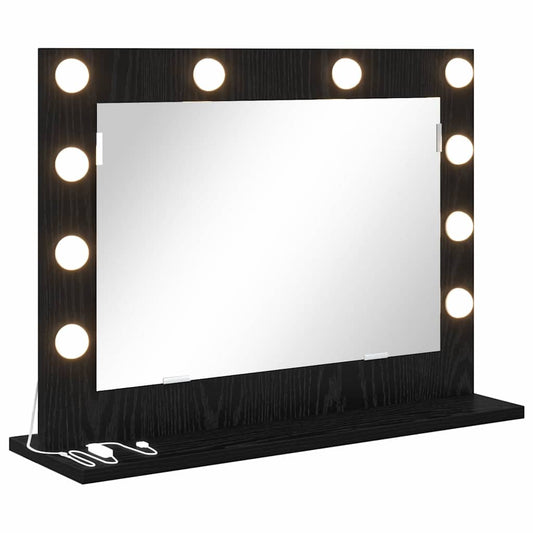 Vanity Mirror Rectangular with Mirror Black Oak 60 x 45 x 18 cm Vanity Mirror Rectangular with Mirror Black Oak 60 x 45 x 18 cm