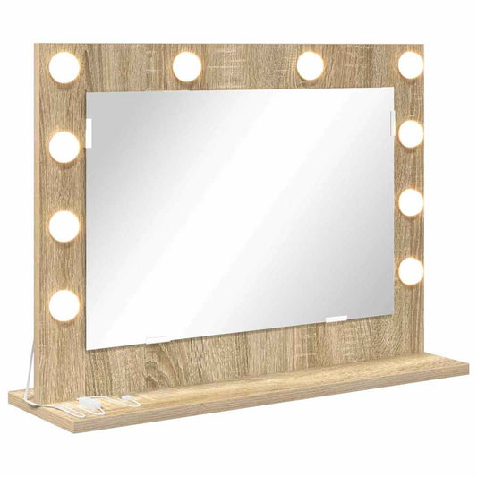 Vanity Mirror Rectangular Sonoma Oak 60 x 45 x 18 cm Vanity Mirror Rectangular Sonoma Oak 60 x 45 x 18 cm