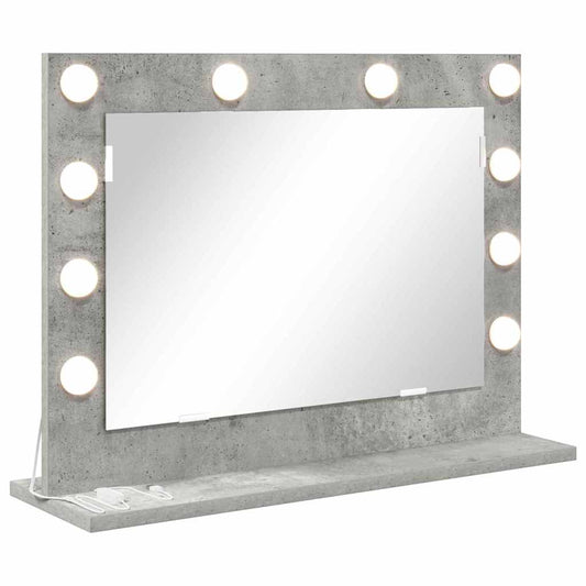 Vanity Mirror Rectangular Concrete Grey 60 x 45 x 18 cm Vanity Mirror Rectangular Concrete Grey 60 x 45 x 18 cm