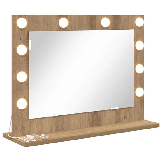 Vanity Mirror Rectangular Artisan Oak 60 x 45 x 18 cm Vanity Mirror Rectangular Artisan Oak 60 x 45 x 18 cm