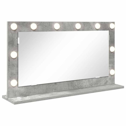 Vanity Mirror Rectangular Concrete Grey 80 x 45 x 18 cm Vanity Mirror Rectangular Concrete Grey 80 x 45 x 18 cm