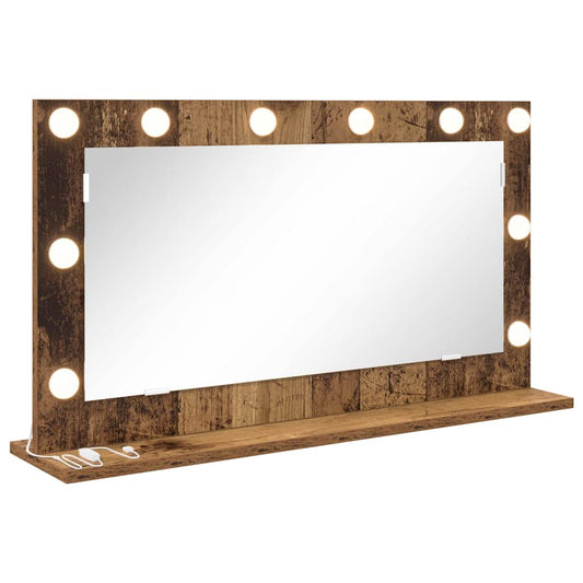 Vanity Mirror Rectangular with Mirror Old Wood 80 x 45 x 18 cm Vanity Mirror Rectangular with Mirror Old Wood 80 x 45 x 18 cm