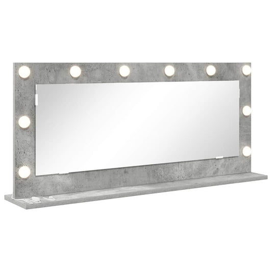 Vanity Mirror Rectangular Concrete Grey 100 x 45 x 18 cm Vanity Mirror Rectangular Concrete Grey 100 x 45 x 18 cm