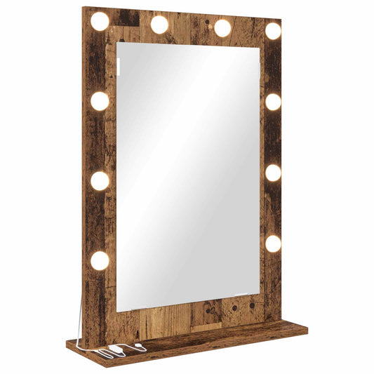 Vanity Mirror Rectangular with Mirror Old Wood 70 x 50 x 18 cm Vanity Mirror Rectangular with Mirror Old Wood 70 x 50 x 18 cm