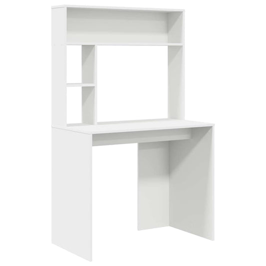 Desk with Shelf White 91 x 50 x 149 cm Engineered Wood Desk with Shelf White 91 x 50 x 149 cm Engineered Wood