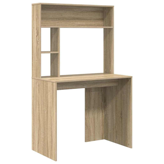 Desk with Shelf Sonoma Oak 91 x 50 x 149 cm Engineered Wood Desk with Shelf Sonoma Oak 91 x 50 x 149 cm Engineered Wood