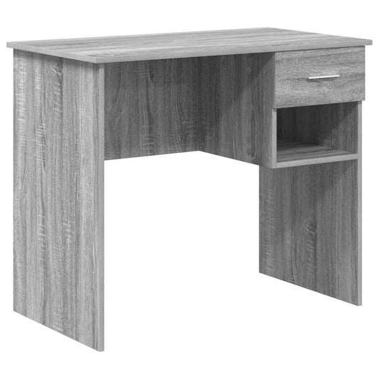 Desk with Drawer Grey Sonoma 90 x 49 x 75 cm Engineered Wood Desk with Drawer Grey Sonoma 90 x 49 x 75 cm Engineered Wood
