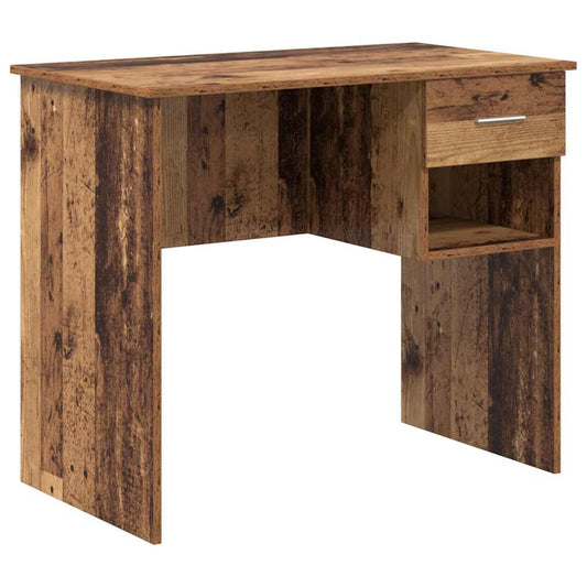 Desk with Drawer Old Wood 90 x 49 x 75 cm Engineered Wood Desk with Drawer Old Wood 90 x 49 x 75 cm Engineered Wood